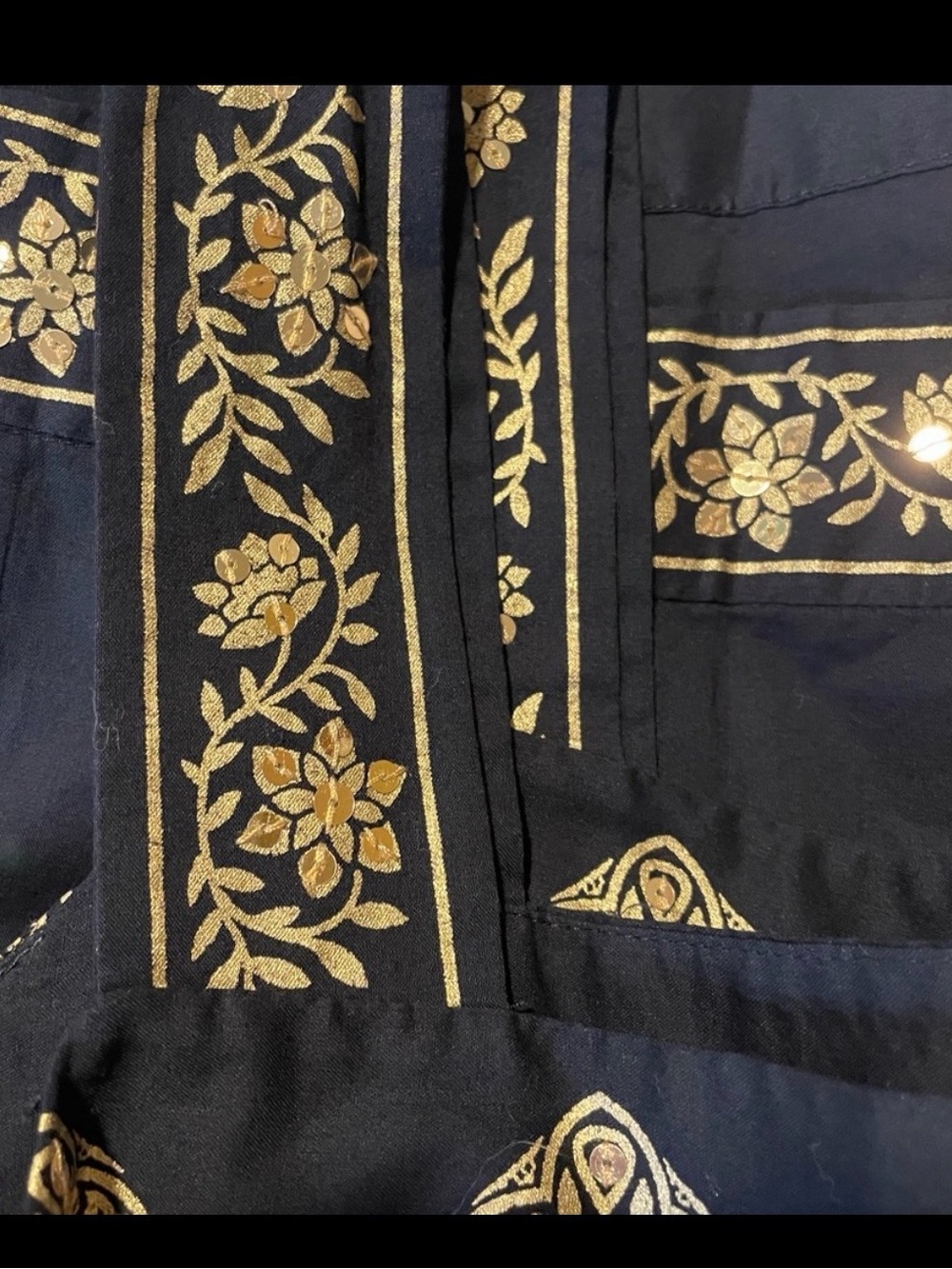 Michael Kors Black and Gold Embellished Top - Picture 9 of 10
